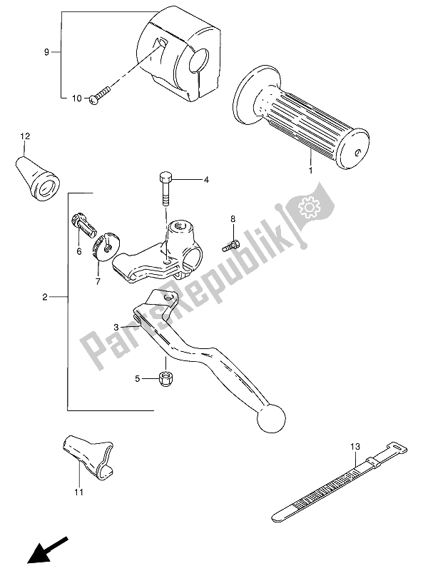 Tutte le parti per il Interruttore Maniglia del Suzuki GN 250 1985