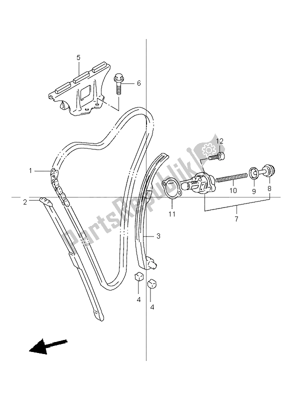 Todas as partes de Corrente De Cam do Suzuki GSF 600 NS Bandit 2001