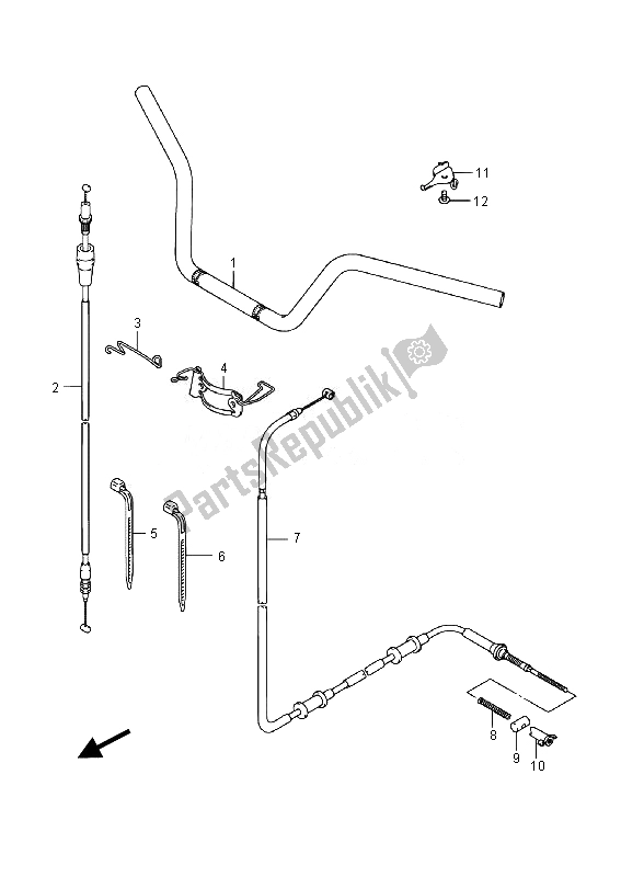 All parts for the Handlebar of the Suzuki LT A 500 XPZ Kingquad AXI 4X4 2014
