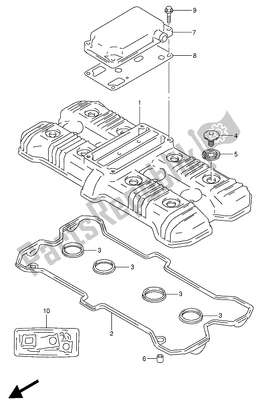 Todas las partes para Cubierta De Tapa De Cilindro de Suzuki GSX R 1100W 1994