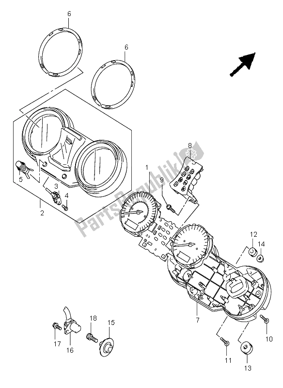 Tutte le parti per il Tachimetro del Suzuki DL 1000 V Strom 2003