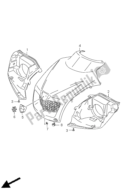 Todas las partes para Carcasa Del Faro de Suzuki LT F 250 Ozark 2012