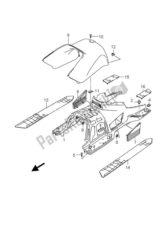 Toutes les pièces pour le Marchepied du Suzuki AN 650A Burgman Executive 2007