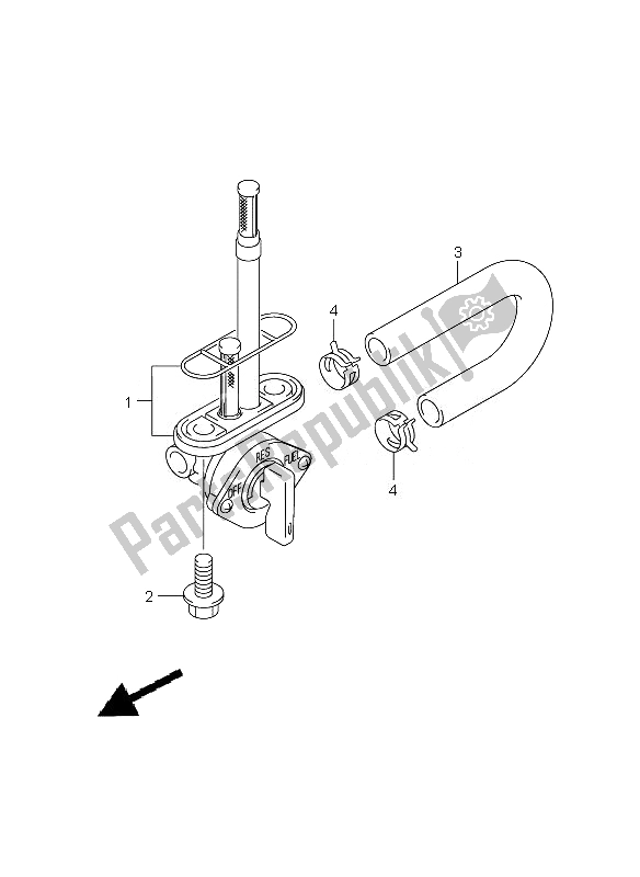 Tutte le parti per il Rubinetto Del Carburante del Suzuki DR Z 125 SW LW 2010