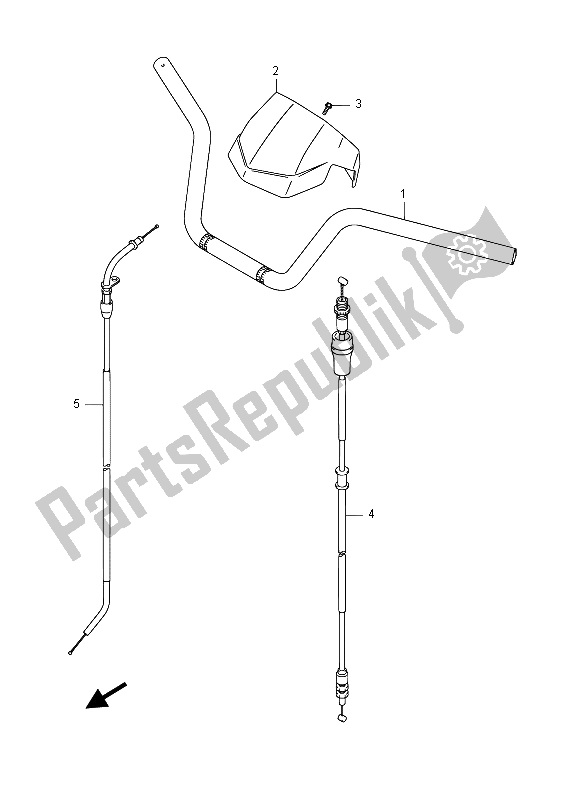 All parts for the Handlebar of the Suzuki LT F 400F Kingquad FSI 4X4 2015