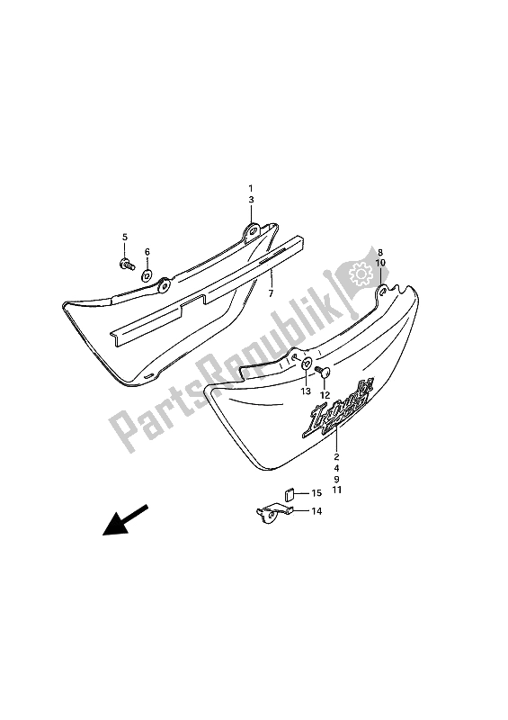 Todas las partes para Cubierta De Marco de Suzuki VS 1400 Glpf Intruder 1990
