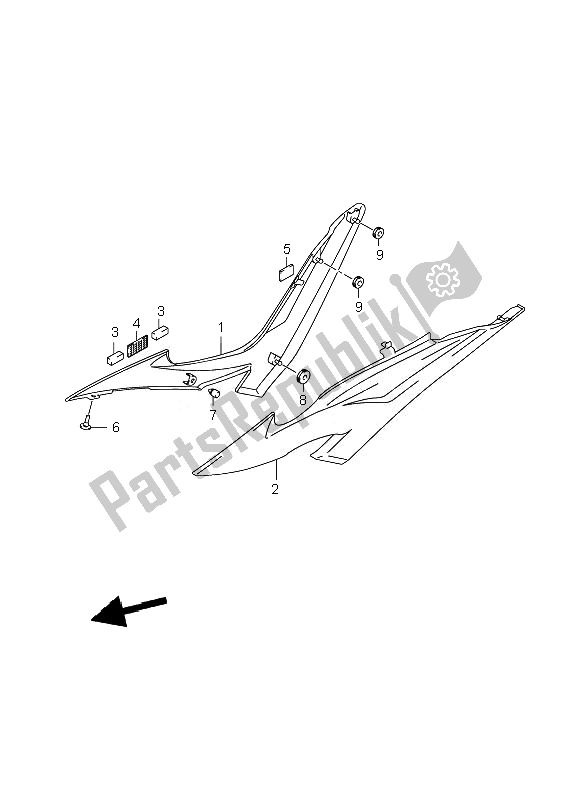 Tutte le parti per il Copertura Del Telaio del Suzuki GSR 600A 2010