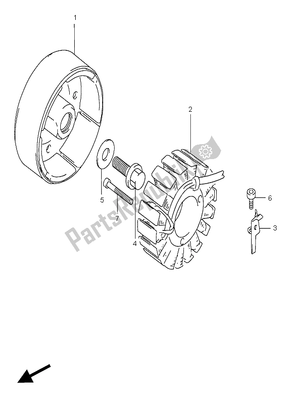 Wszystkie części do Generator Suzuki GSX R 750 1997