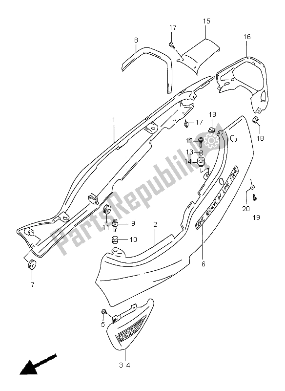 Todas las partes para Cubierta Del Marco (gsf1200sa) de Suzuki GSF 1200 Nssa Bandit 1997