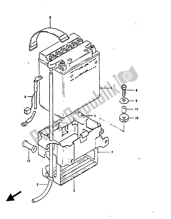 Tutte le parti per il Batteria del Suzuki GS 850G 1985