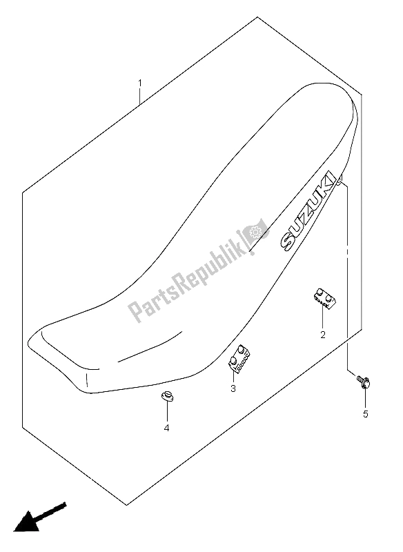 All parts for the Seat of the Suzuki DR Z 400E 2006