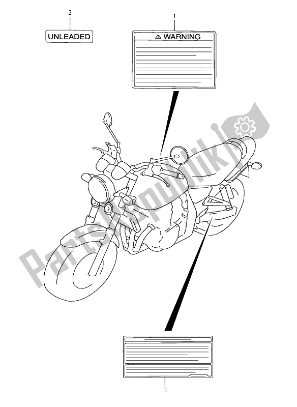 Tutte le parti per il Etichetta del Suzuki GSX 750 1998