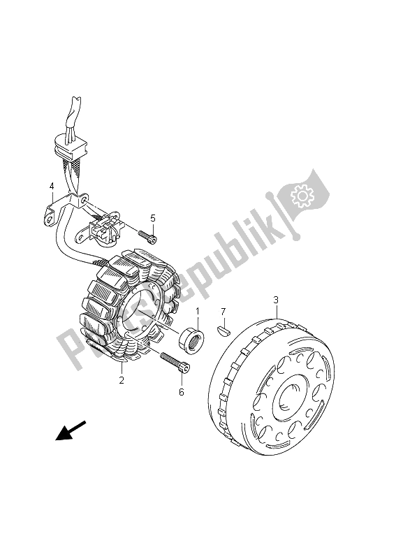 Todas las partes para Magneto de Suzuki Burgman AN 400 AZA 2011