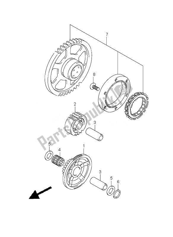 Tutte le parti per il Frizione Di Avviamento del Suzuki GSX R 600 2010