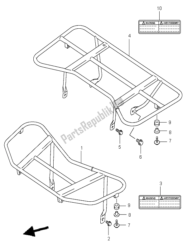 Tutte le parti per il Vettore del Suzuki LT F 250 Ozark 2002