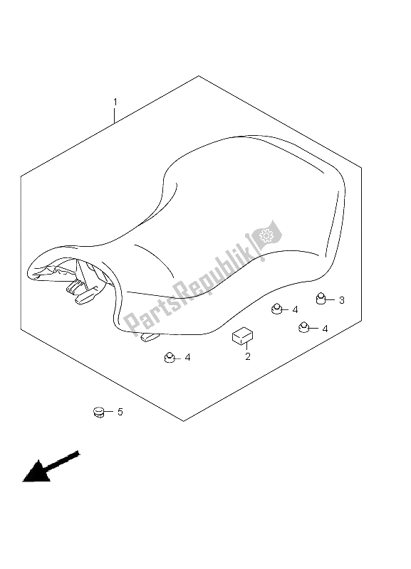 Tutte le parti per il Sedile (lt-a500x P17) del Suzuki LT A 500 XZ Kingquad AXI 4X4 2012