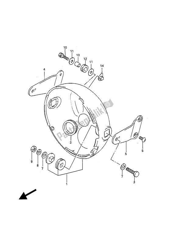 Tutte le parti per il Alloggiamento Del Proiettore del Suzuki GSF 400 Bandit 1992