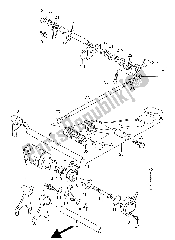 Toutes les pièces pour le Changement De Vitesse du Suzuki VL 1500 Intruder LC 2008