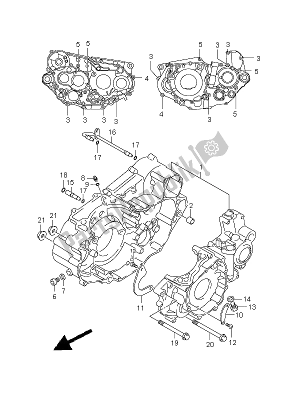 Todas las partes para Caja Del Cigüeñal de Suzuki DR Z 400S 2005