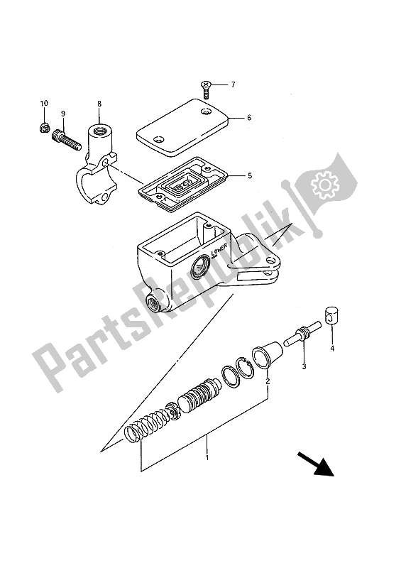 Todas las partes para Cilindro De Embrague (vs1400glp) de Suzuki VS 1400 Glpf Intruder 1990