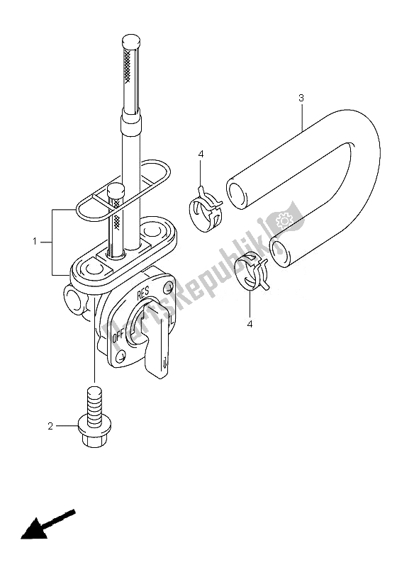 All parts for the Fuel Cock of the Suzuki DR Z 125 SW LW 2007