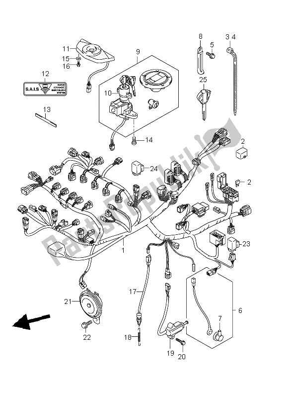 Todas las partes para Mazo De Cables (gsr600a-ua) de Suzuki GSR 600A 2008