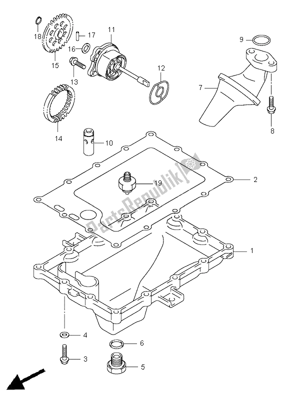 Todas las partes para Cárter De Aceite Y Bomba De Aceite de Suzuki GSX R 750 2002