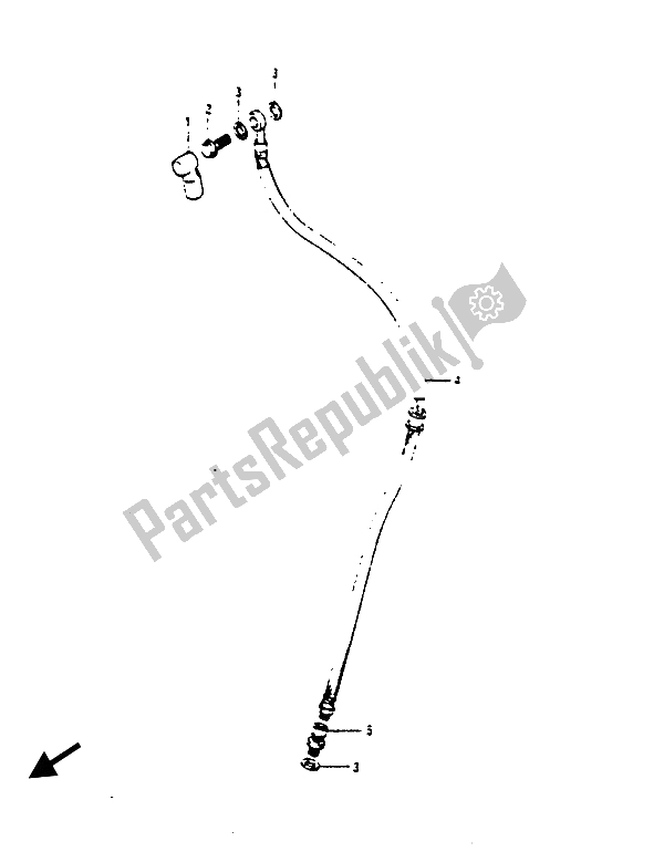 Wszystkie części do Przewód Przedniego Hamulca Suzuki RG 125 Abuaubu Gamma 1988