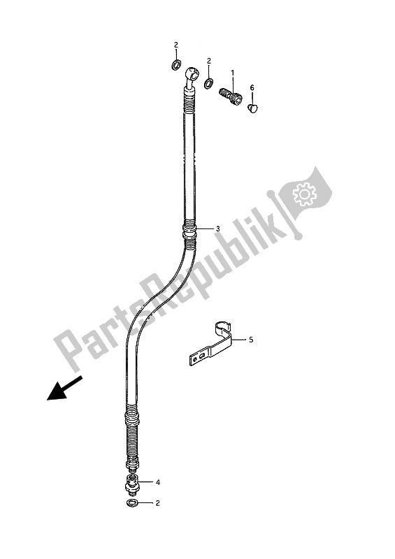 Todas las partes para Manguera De Freno Delantero de Suzuki VS 1400 Glpf Intruder 1987