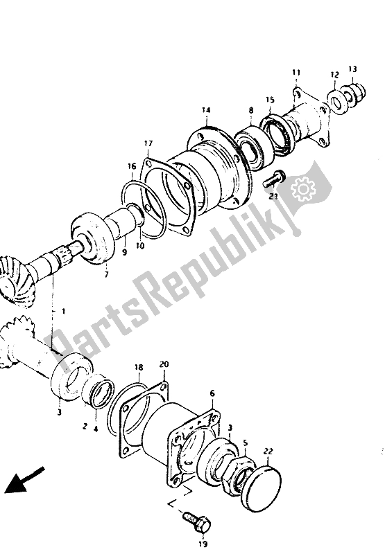 Todas las partes para Engranaje De Accionamiento Secundario de Suzuki GS 1100G 1986