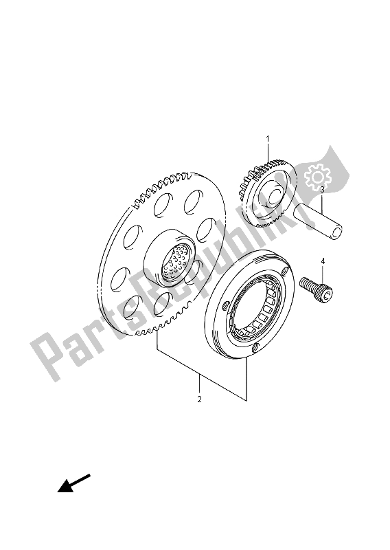Tutte le parti per il Frizione Di Avviamento del Suzuki GW 250F Inazuma 2015