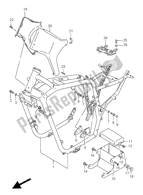 Todas las partes para Marco de Suzuki VS 1400 Intruder 1999