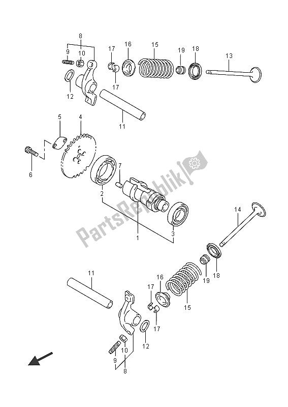 All parts for the Camshaft & Valve of the Suzuki LT Z 90 Quadsport 2016