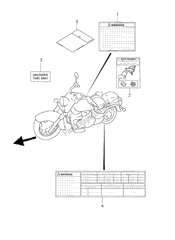 Todas las partes para Etiqueta de Suzuki VL 1500 Intruder LC 2004