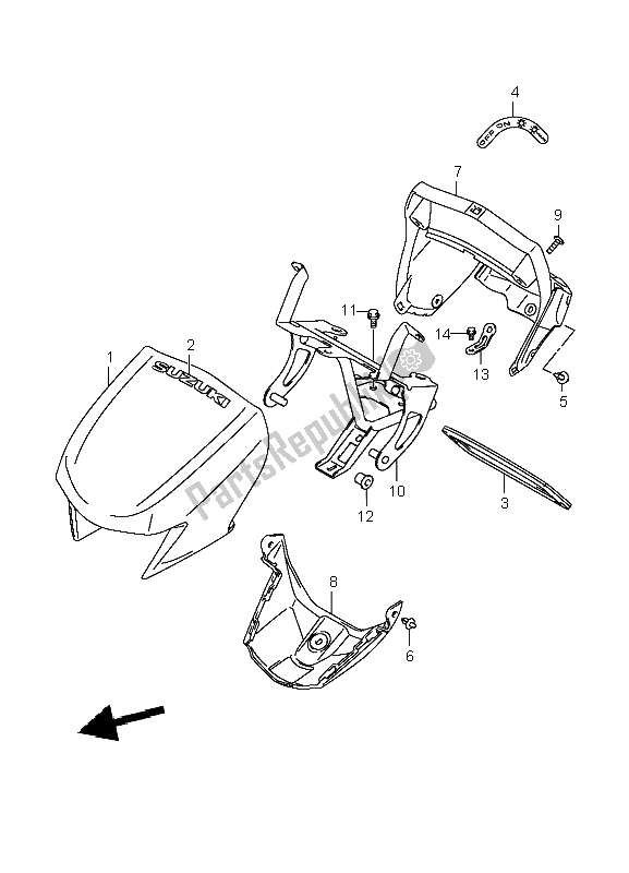 Toutes les pièces pour le Couvercle De Poignée du Suzuki LT A 700X Kingquad 4X4 2006