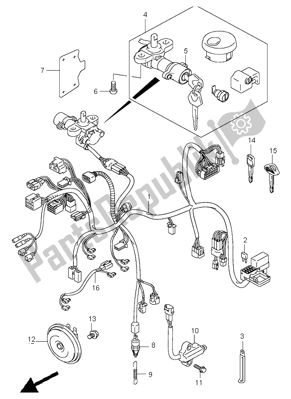 All parts for the Wiring Harness of the Suzuki VL 800Z Volusia 2003