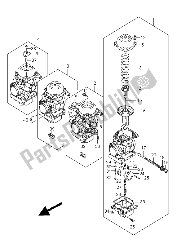 Alle onderdelen voor de Carburator van de Suzuki GSF 650 Nsnasa Bandit 2005