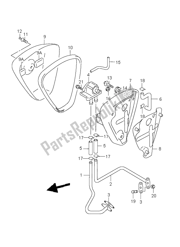 All parts for the 2nd Air (e2-e19) of the Suzuki VL 1500 Intruder LC 2004