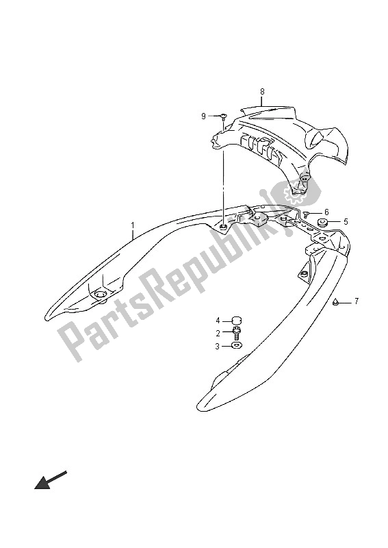 All parts for the Pillion Rider Handle (an400) of the Suzuki Burgman AN 400 ZZA 2016