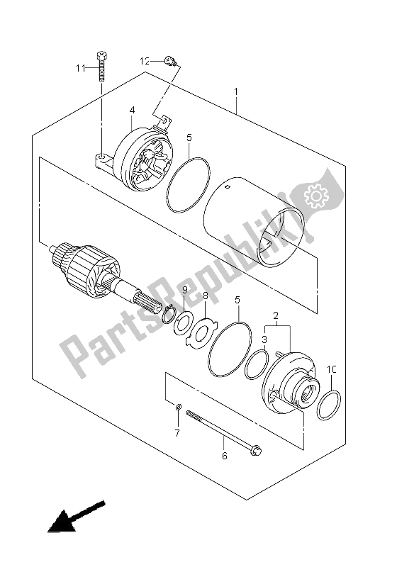 Tutte le parti per il Motore Di Avviamento del Suzuki GSX 650 FA 2011