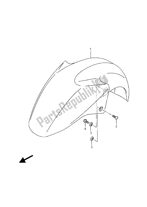 Todas las partes para Guardabarros Delantero (uh125a) de Suzuki UH 125A Burgman 2015