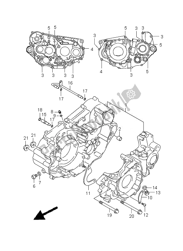 Todas as partes de Bloco Do Motor do Suzuki DR Z 400S 2007