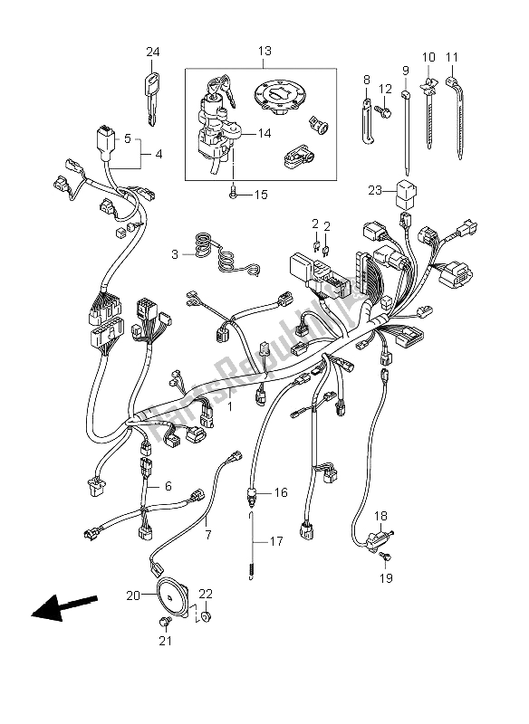 Wszystkie części do Wi? Zka Przewodów Suzuki DL 1000 V Strom 2008