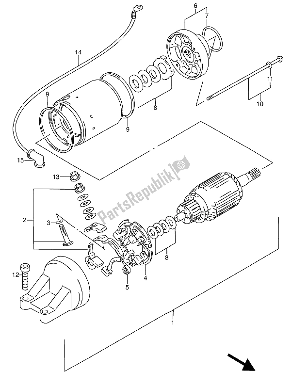 Todas las partes para Motor De Arranque de Suzuki RF 600 RU 1993
