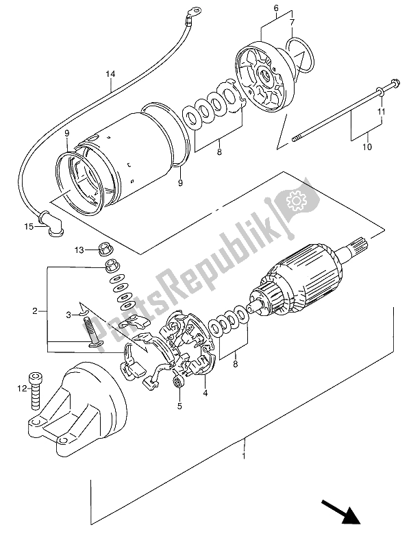 Todas las partes para Motor De Arranque de Suzuki RF 600 RU 1993