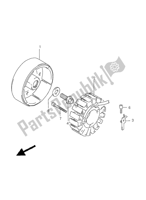 All parts for the Generator of the Suzuki GSX R 600 2000