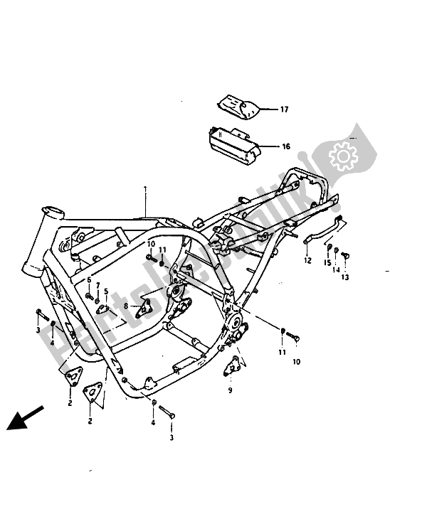 Tutte le parti per il Telaio del Suzuki GS 850G 1985