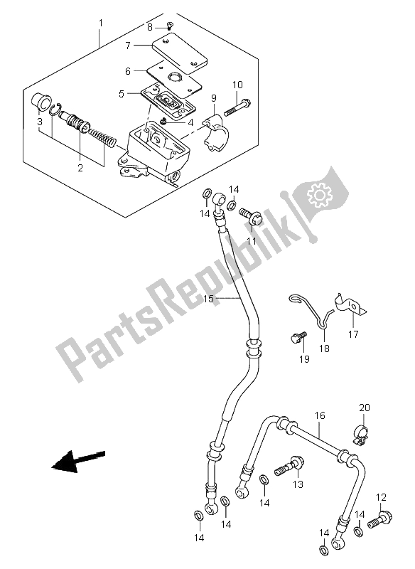 Toutes les pièces pour le Flexible De Frein Avant du Suzuki GSX 1300R Hayabusa 2000