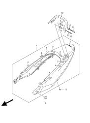 couverture de queue de siège (gsf650s-su-sa-sua)