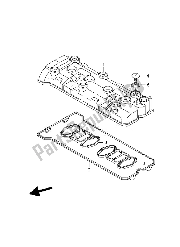 Tutte le parti per il Coperchio Della Testata del Suzuki GSR 600A 2010